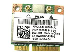 BroadCom BCM94313HMG2L BCM4313 DW1501 ハーフミニ PCI-e WLANカード Dell WHDPC K5Y6D用(中古品)