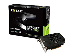ZOTAC Geforce GTX 960 Single Fan 4GB グラフィックスボード VD5881 ZTGTX96-4GD5R02/ZT-90311-10M(中古品)