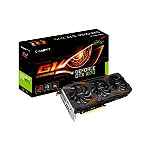 GIGABYTE ビデオカード NVIDIA GeForce GTX 1070搭載 オーバークロック ゲーミングモデル GV-N1070G1 Gaming-8GD(中古品)