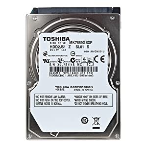 東芝 MK7559GSXP 750GB 5.4K RPM 2.5インチ 9.5mm SATA(中古品)