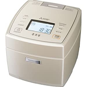 三菱 IHジャー炊飯器（5.5合炊き）　白和三盆MITSUBISHI　本炭釜 NJ-VW108-W(中古品)