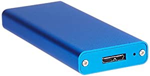 GROOVY M.2 SSD 用 [ NGFF B-key 端子 ] USB3.0 接続 アルミケース [ ブルーメタリック ] M2-CASE-U3G1-BL(中古品)