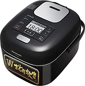 パナソニック 炊飯器 3合 一人暮らし 可変圧力IH Wおどり炊き シャインブラック SR-JW058-KK(中古品)