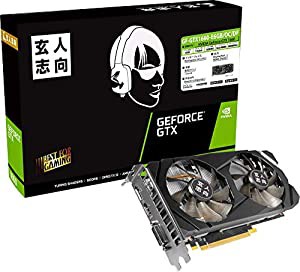 玄人志向 NVIDIA GeForce GTX 1660 搭載 グラフィックボード 6GB デュアルファンモデル GF-GTX1660-E6GB/OC/DF(中古品)