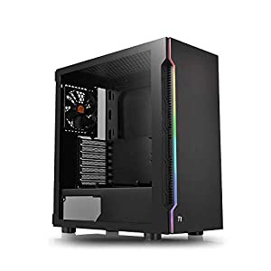 Thermaltake H200 TG RGB ミドルタワー型PCケース 強化ガラス フロントLEDバー搭載 CA-1M3-00M1WN-00 CS7632(中古品)