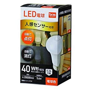 LED電球人感センサー 40W形相当 電球色 E26口金/40W形相当(中古品)