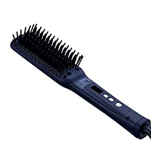 SALONIA サロニア ストレートヒートブラシ スリム ネイビー 海外対応 MAX210℃ ヘアアイロン ヘアーアイロン 家電 かでん 美容  