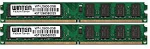 PC2-6400 DDR2-800 2GB*2本=4GB デスクトップ用DDR2メモリ WINTEN(中古品)