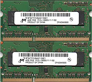 Micron 低電圧メモリ (1.35V) PC3L-12800S (DDR3L-1600) 4GB x 2枚組み 合計8GB SO-DIMM 204pin ノートパソコン用メモリ 両面実 