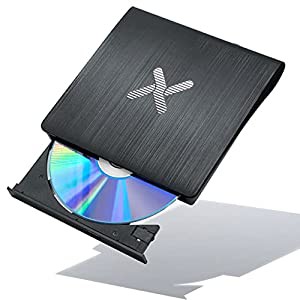 USB3.0 外付け DVD/CDドライブ 薄型ポータブル Window/Mac DVD/CD プレイヤー CD/DVD読取・書込 高速 静音 超薄型 USBケーブル付