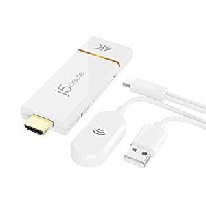 j5create ワイヤレス 4K HDMI ドングルレシーバー 受信機 5G/2.4GHz ルーター不要 距離15m 【Windows(Miracast) / Mac(Airplay) 