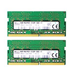 SKhynix 4GBX2枚セット 1RX8(8GB)PC4-2133P　DDR4 メモリー　ノート用メモリー　ミニデスクトップPC用メモリー【中古動作品】(中