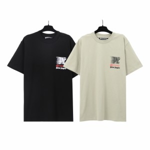 PalmAngels シンプルホットスタッズユニセックス半袖Tシャツ