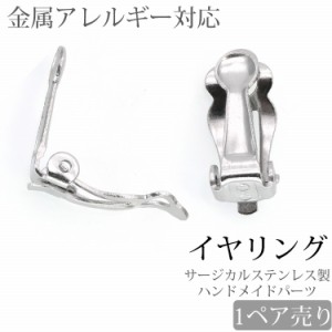 金属アレルギー対応 アクセサリーパーツ ピアス用金具 フラットイヤリング金具 ハンドメイド 手芸 パーツ サージカルステンレス 