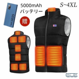 【モバイルバッテリーおまけ！】電熱ベスト 軽量 ダウンジャケット 冬物 冬服 メンズ アウター ダウン 送料無料