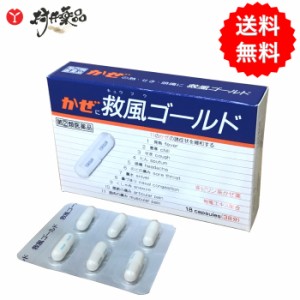 【指定第2類医薬品】 救風ゴールド 18カプセル入 風邪薬 かぜ薬 常磐薬品