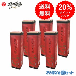 気元人参 720ml ×6本 高麗人参 田七人参 珪素 ケイ素 葉酸 フジスコ