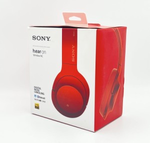 中古 SONY ソニー ワイヤレスノイズキャンセリングステレオヘッドセット シナバーレッド MDR-100ABN/R