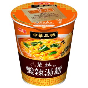 【セール】「12個」中華三昧タテ型　榮林　酸辣湯麺　64g ×12個×1箱　明星