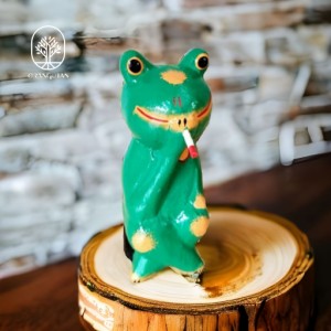 木彫り 置物 カエルの通販｜au PAY マーケット