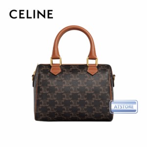 CELINE セリーヌ celine スモール ボストン キュイル トリオンフ / トリオンフキャンバス＆カーフスキン  タン  ブランド レディース バ