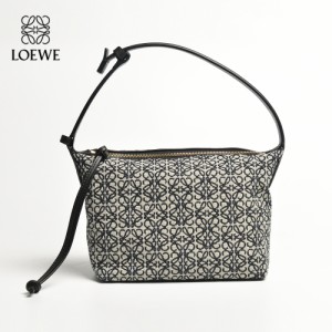 LOEWE ロエベ loewe レザー ハンドバッグ SALE キュービィ Sサイズ アナグラム ジャガード スモール 送料無料 新品 ネイビー ブラック レ