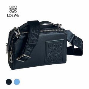 LOEWE ロエベ ハンドバッグ ミニバッグ アナグラム 鞄 かばん カーフ    ブラック 黒 シルバー金具 レディース【品】