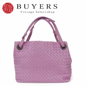 中古 BOTTEGA VENETA ボッテガヴェネタ スモール ガルダバッグ イントレチャート ハンドバッグ パープル系 レディース 女性 hand bag Int