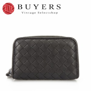 中古  BOTTEGA VENETA  ボッテガヴェネタ 114075 ジッピー コインケース  イントレチャート 小銭入れ 編み込み ラウンドファスナー ダー