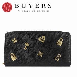 中古  ルイヴィトン 長財布 ラブロック ジッピーウォレット エピ ノワール ラウンドファスナー 黒 ゴールド金具 LOUIS VUITTON M63991 レ