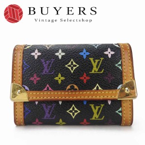 中古  LOUIS VUITTON ルイヴィトン M92656 ポルトモネプラ モノグラム マルチカラー ノワール コインケース 小銭入れ 小物 女性 レディー