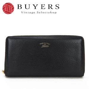 中古  GUCCI グッチ 307984 ラウンドファスナー長財布 バンブー タッセル レザー ブラック 黒 ジッピー ウォレット レディース 女性 Zip 