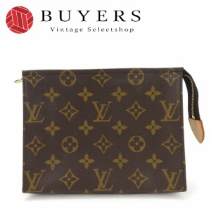 中古 ルイ・ヴィトン 化粧ポーチ ポッシュトワレット19 M47544 ブラウン コスメ メイク レディース 女性 LOUIS VUITTON