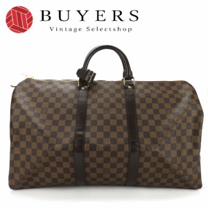 中古 ルイ・ヴィトン ボストンバッグ キーポル50 N41427 ダミエキャンバス ブラウン エベヌ 旅行 LOUIS VUITTON