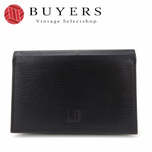 中古 ダンヒル カードケース レザー ダークブラウン - 名刺入れ メンズ 男性 Dunhill