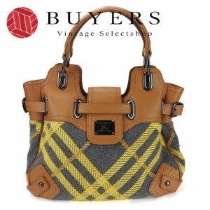 中古 バーバリー トートバッグ ウール レザー マルチカラー - レディース 女性 BURBERRY