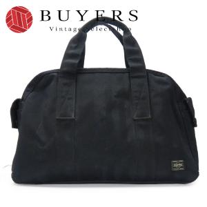 【ほぼ未使用・美品】PORTER ポーター ブラックキャンバスボストンバッグ 中古・古着通販】PORTER (ポーター) ボストンバッグ PORTER