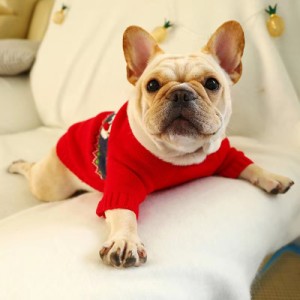 犬 服 フレブル サンタ クリスマス仮装 クリスマスコスプレ セーター CW10028