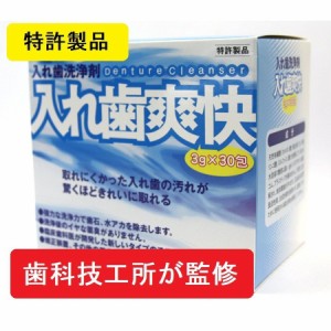 【歯科技工所監修　歯科専売】入れ歯洗浄剤”入れ歯爽快（３g×３０包）入れ歯洗浄剤・入れ歯爽快　部分入れ歯　総義歯　金属床