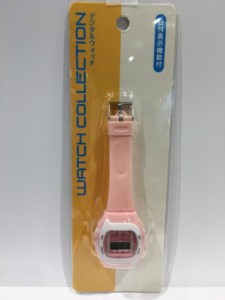 デジタルウォッチ 桃色ピンク 日付表示機能付 腕時計 北欧インテリア デザイン シンプル スリム ランニング ジョギング ウォーキング サ