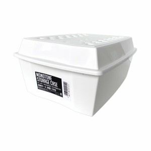 【2セット】フタ付き収納ケース 深型 ホワイト リビング 収納 クローゼット 押し入れ 小物収納 家具 ケース ボックス 箱 入れ物 容器 飾