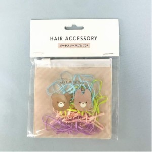 ポーチ入りヘアゴム７０Ｐ 衣料品 服飾雑貨 バッグ ポーチ ケース ヘアアクセサリー ヘアスタイル ヘアアレンジ レディース小物 メンズ小