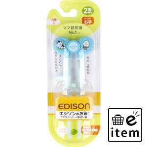 エジソンのお箸1 すぐに使えるお箸 右手用 ブルー  ベビー・マタニティ ベビー食器 はし 日用品 生活雑貨 消耗品 おしゃれ かわいい シン