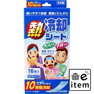 熱冷却シート 大人・子供兼用 16枚入  暖冷 冷却用品 冷却シート 日用品 生活雑貨 消耗品 おしゃれ かわいい シンプル 便利 流行 ギフト 