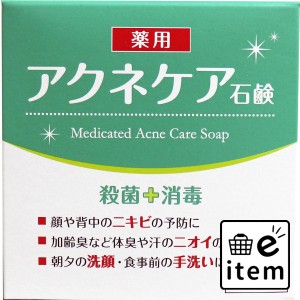 薬用 アクネケア石けん 80g  バス・洗面 固形石けん 薬用ボディ石鹸 日用品 生活雑貨 消耗品 おしゃれ かわいい シンプル 便利 流行 ギフ