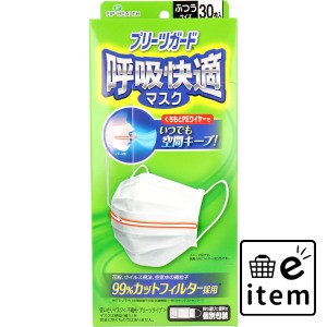 プリーツガード 呼吸快適マスク 個別包装 ふつうサイズ 30枚入  マスク 不織布マスク 個包装マスク 日用品 生活雑貨 消耗品 おしゃれ か