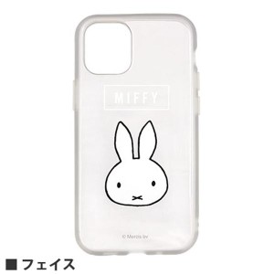 ミッフィー IIIIfit Clear iPhone12 mini対応ケース 5.4インチ(フェイス)MF-108BK 送料無料