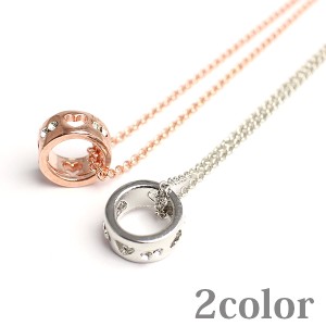 ハートを象ったエタニティリングネックレス レディースネックレス necklace SPST027 送料無料