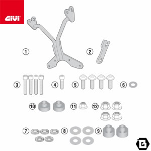 givi ( ジビ ) ユニバーサル スクリーン 取り付け 方法の通販｜au PAY