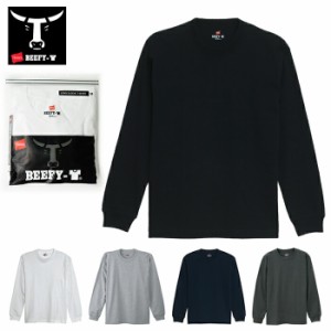 【メール便送料無料】 Hanes BEEFY T-SHIRT ヘインズ ビーフィー ロングスリーブTシャツ パックＴ 1P (1枚入) / メンズ ロンＴ 長袖Tシャ